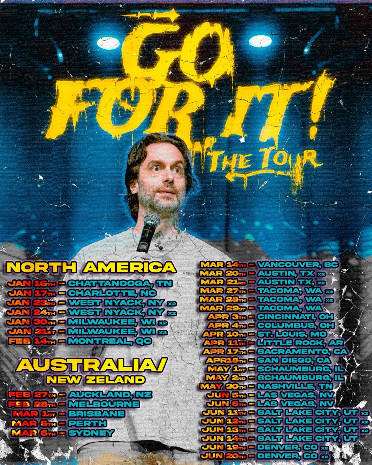 Chris D’Elia Go For It! Tour Poster 2026–2027